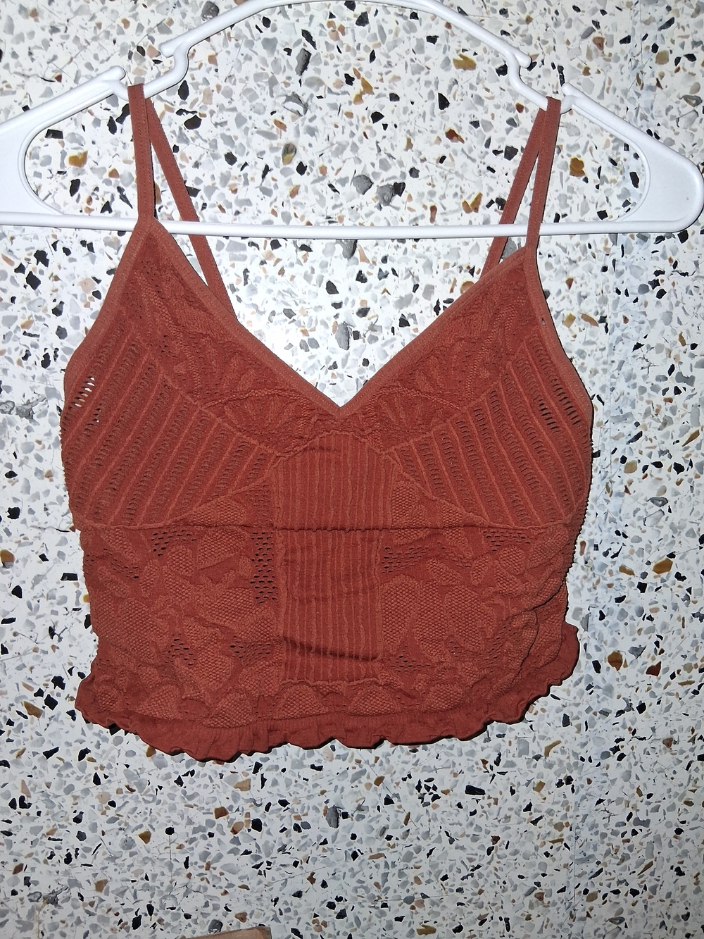 Women's Fornia Rustic Orange Crop Top Bralette Size M/L